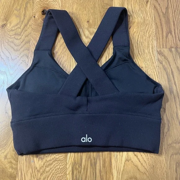 ALO Yoga Black Emulate Bra - Picture 3 of 4